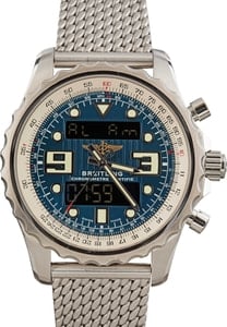 Pre-owned Breitling Chronospace Blue Digital Dial