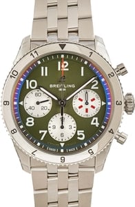 Breitling Classic AVI Chronograph 42 Curtiss Warhawk Green Dial