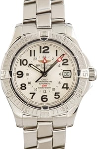 Breitling Colt GMT Silver Arabic Dial