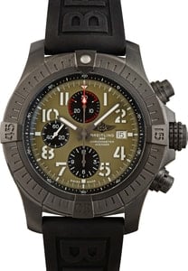 Pre-owned Breitling Super Avenger Chronograph 48 Green Dial