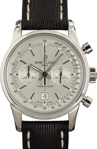 Breitling Transocean Chronograph 38 Silver Dial