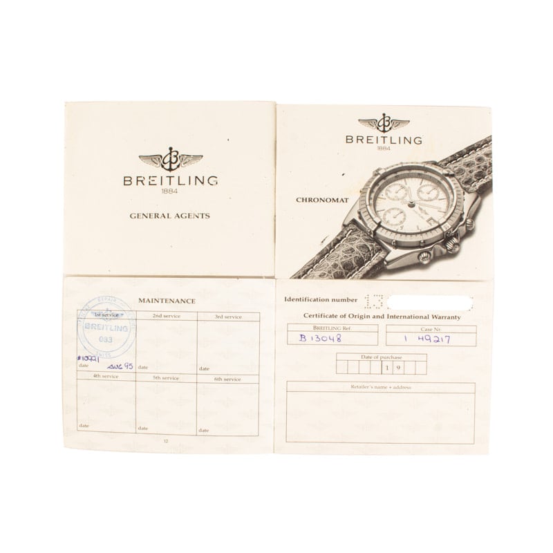 Pre-owned Breitling Chronomat Blue Dial