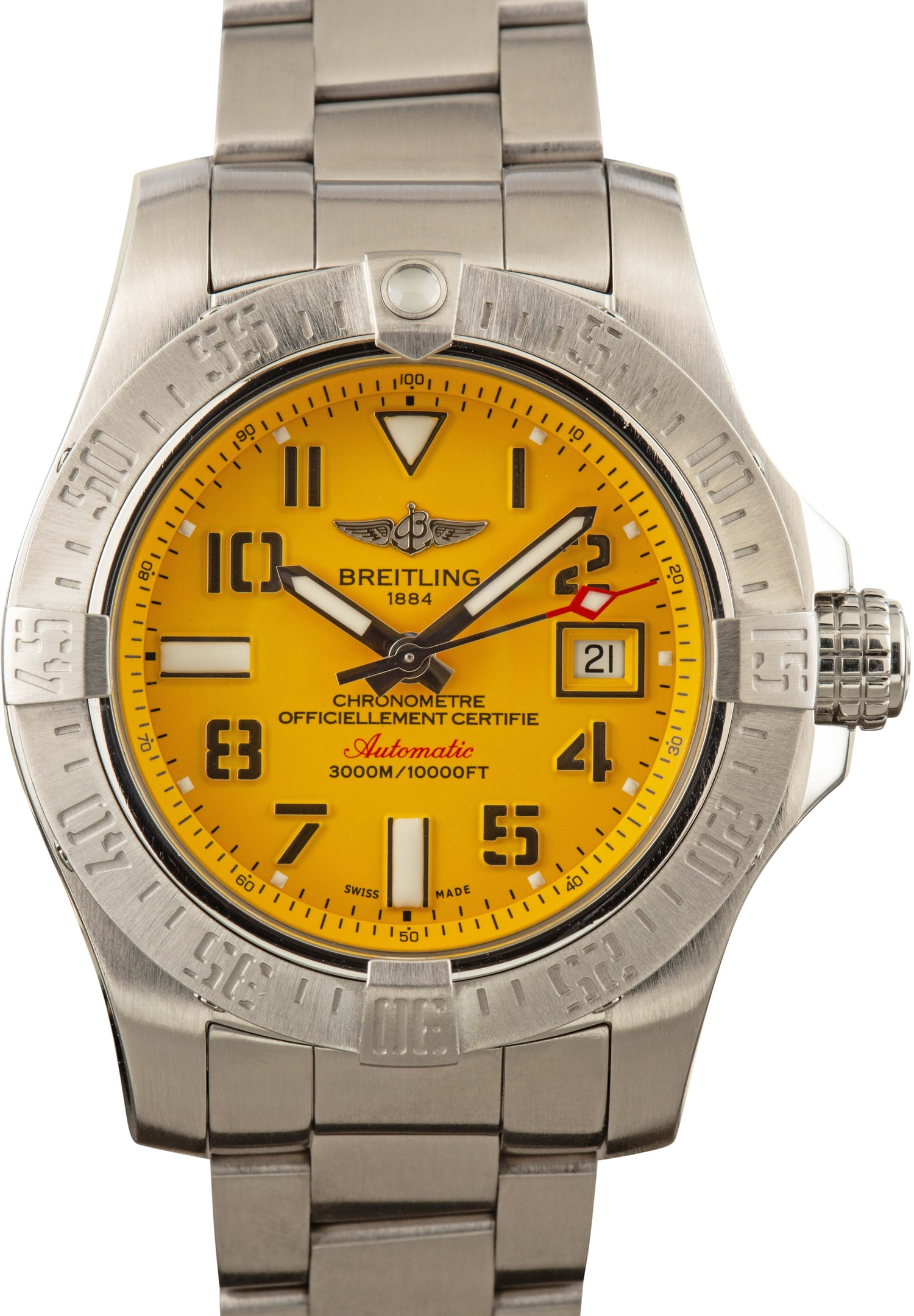 Breitling Avenger II Seawolf Yellow Dial