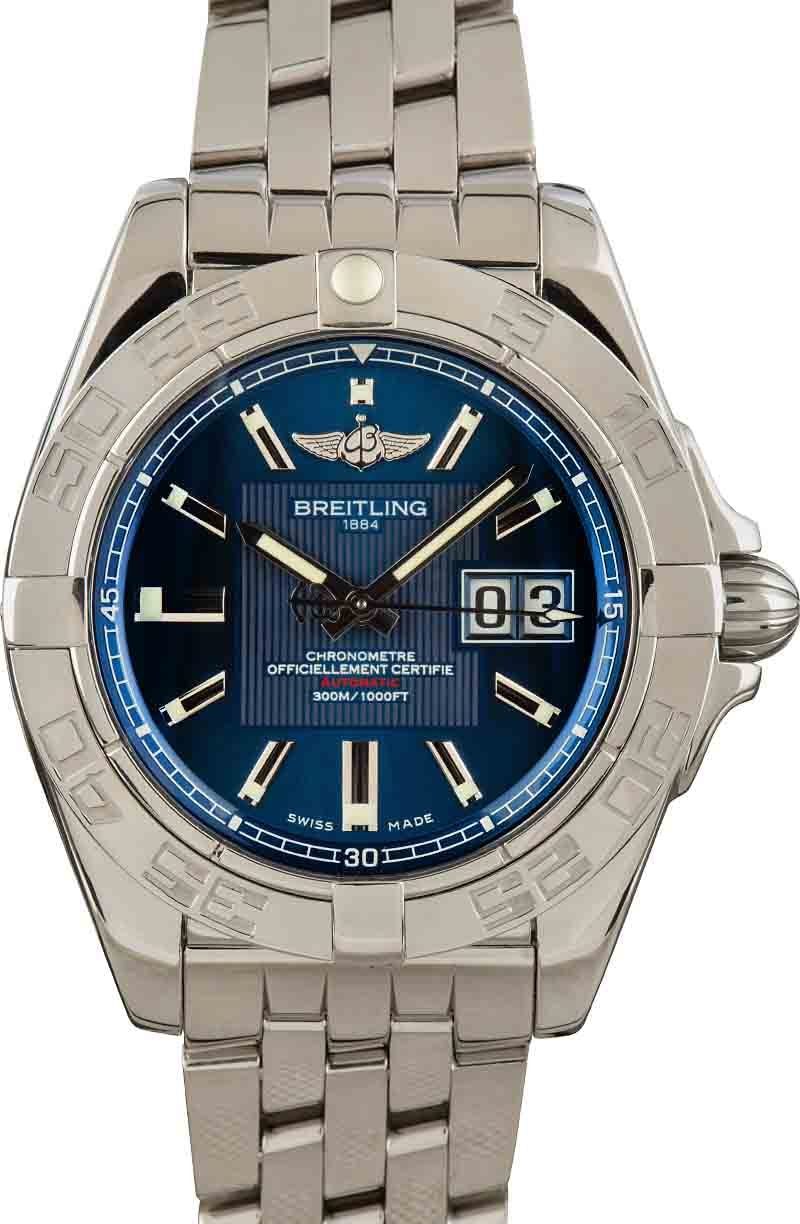 breitling blue face