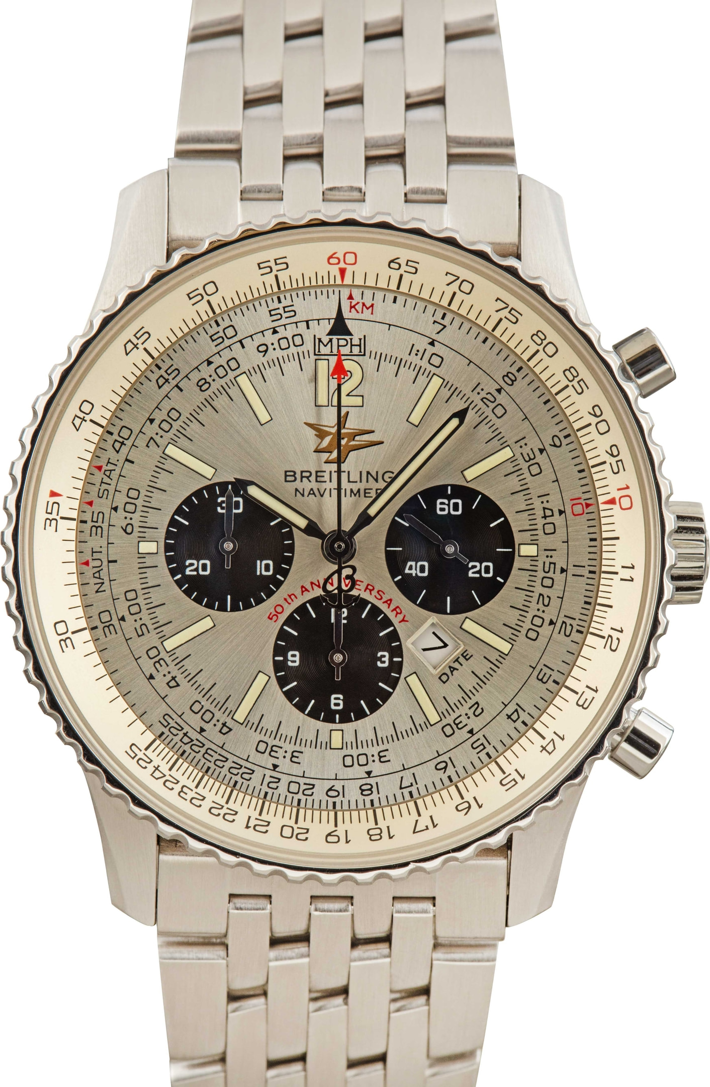 Breitling Navitimer 50th Anniversary Silver Dial