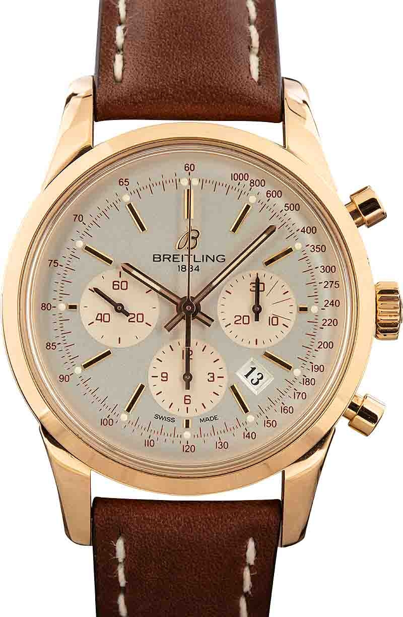 Breitling transocean best sale chronograph gold