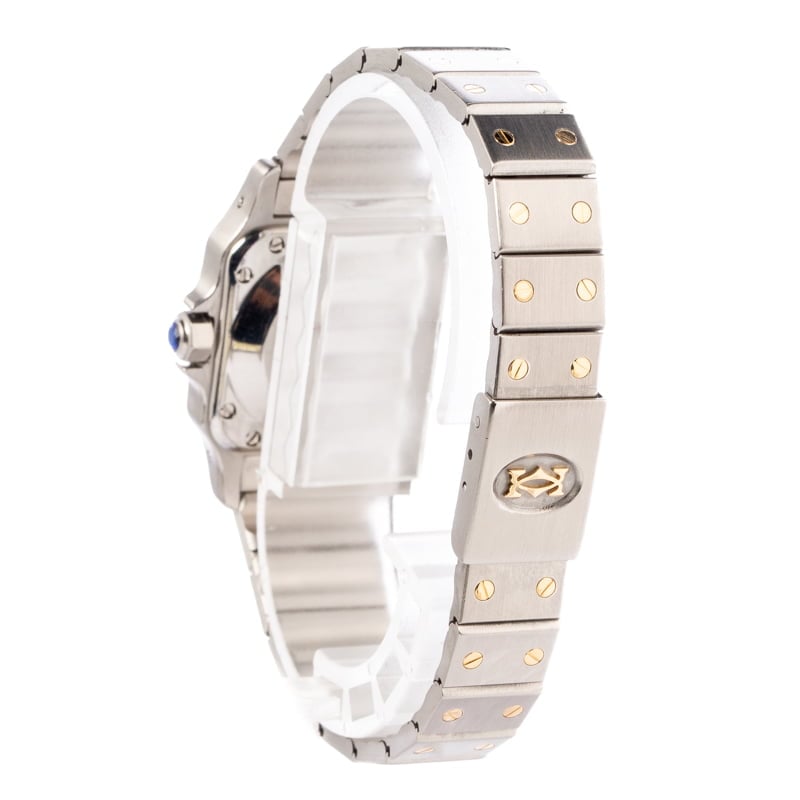 Ladies Cartier Santos Steel & 18k Yellow Gold