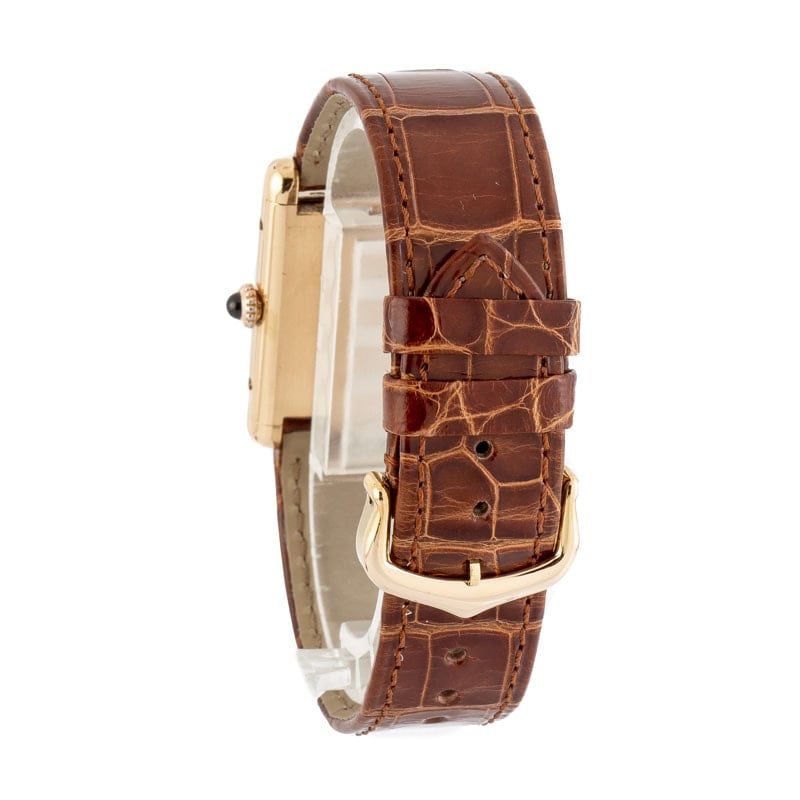 Must de Cartier Brown Leather Strap