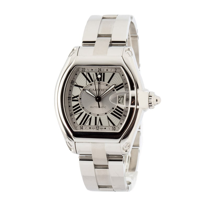 Cartier Roadster GMT XL Silver Dial