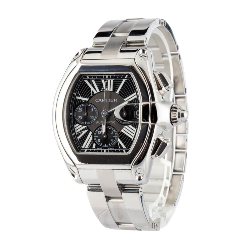 Cartier Roadster W62020X6 XL Stainless Steel Chronograph