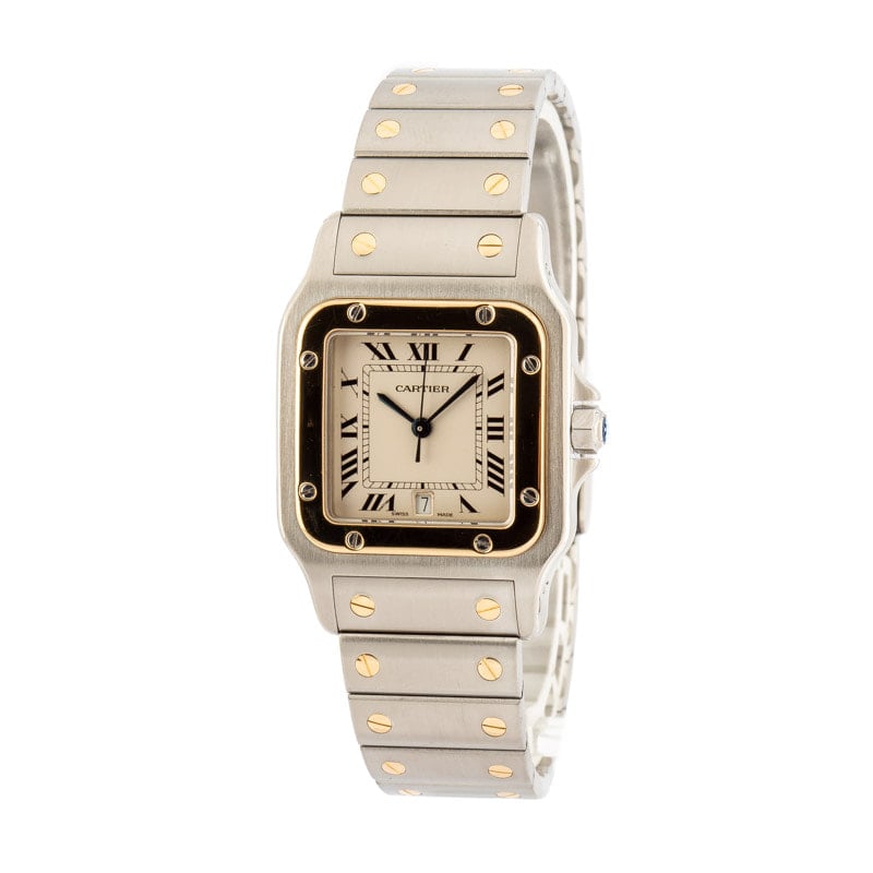 Cartier Santos Galbee 18k Gold & Steel