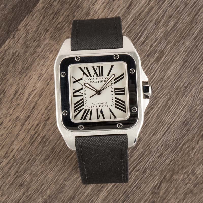 Cartier Santos 100 Silver Dial