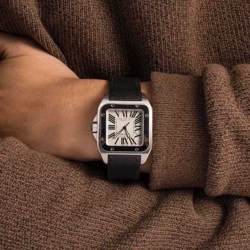 Cartier Santos 100 Silver Dial