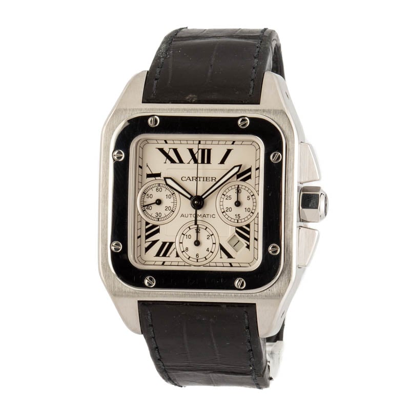 Used Cartier Santos 100 Stainless Steel