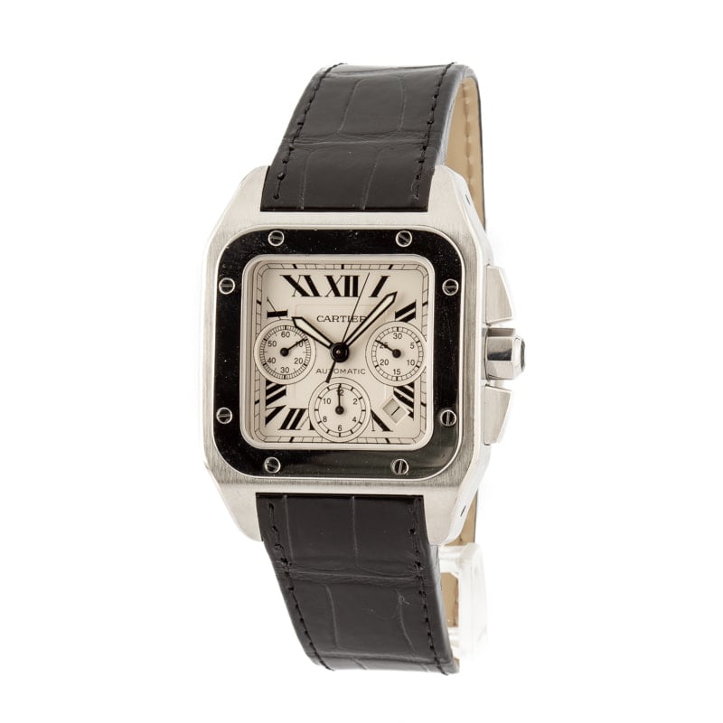 Used Cartier Santos 100 Stainless Steel