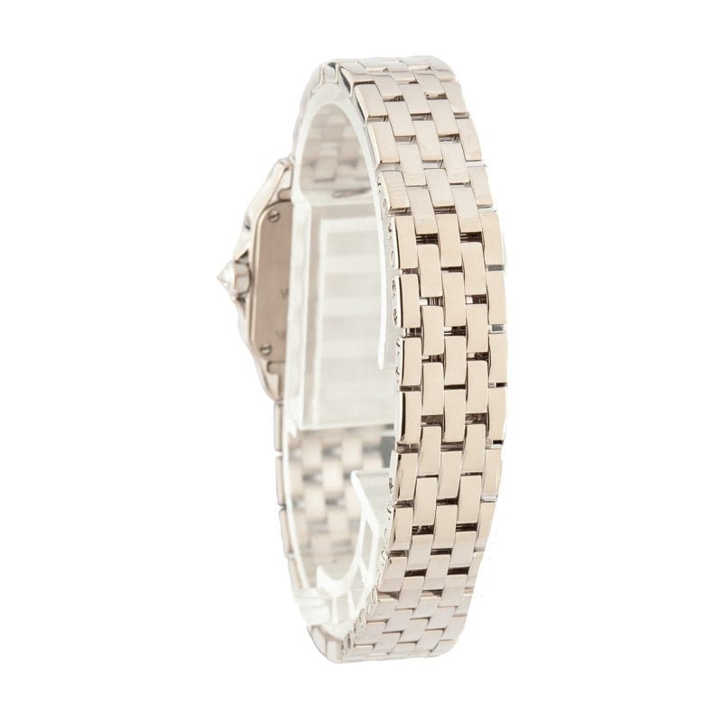 Cartier Santos Demoiselle 18k White Gold Diamond Case