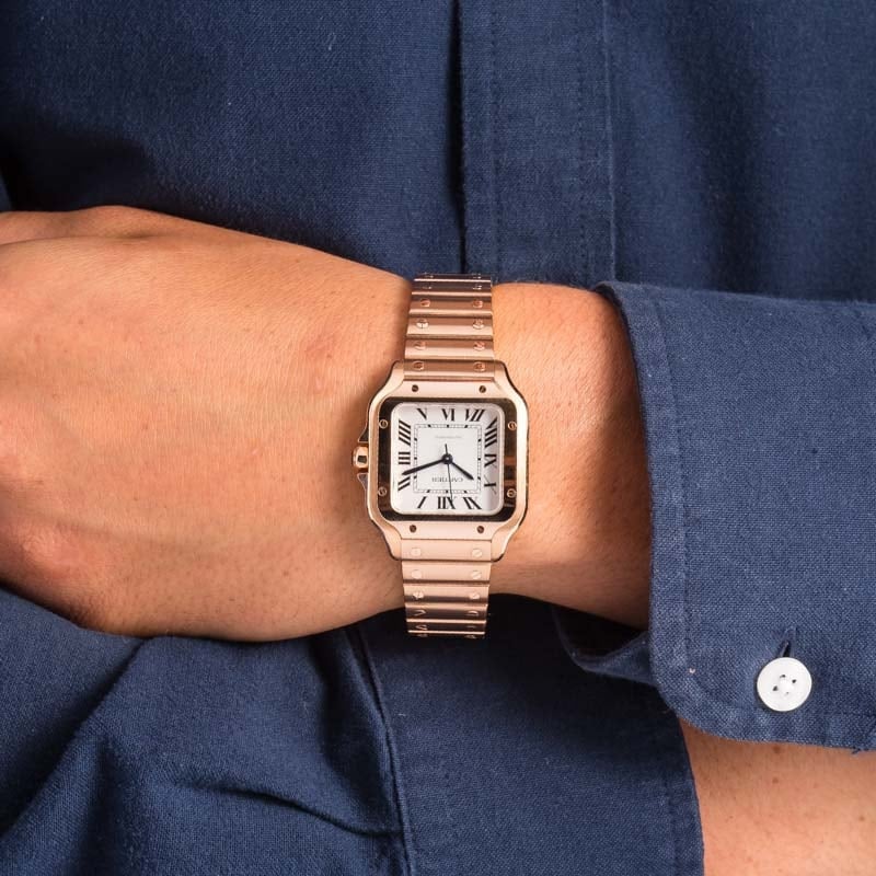 Cartier Santos De Cartier 18k Rose Gold