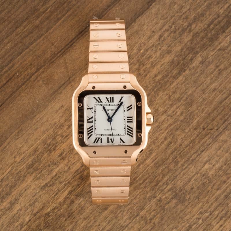 Cartier Santos De Cartier 18k Rose Gold