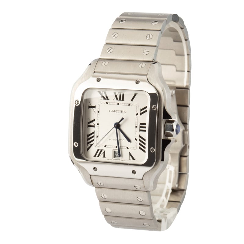 Pre-Owned Cartier Santos de Cartier Silver Dial