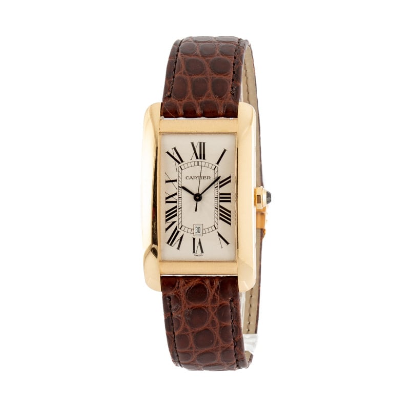 Cartier Tank Americaine Silver Roman Dial