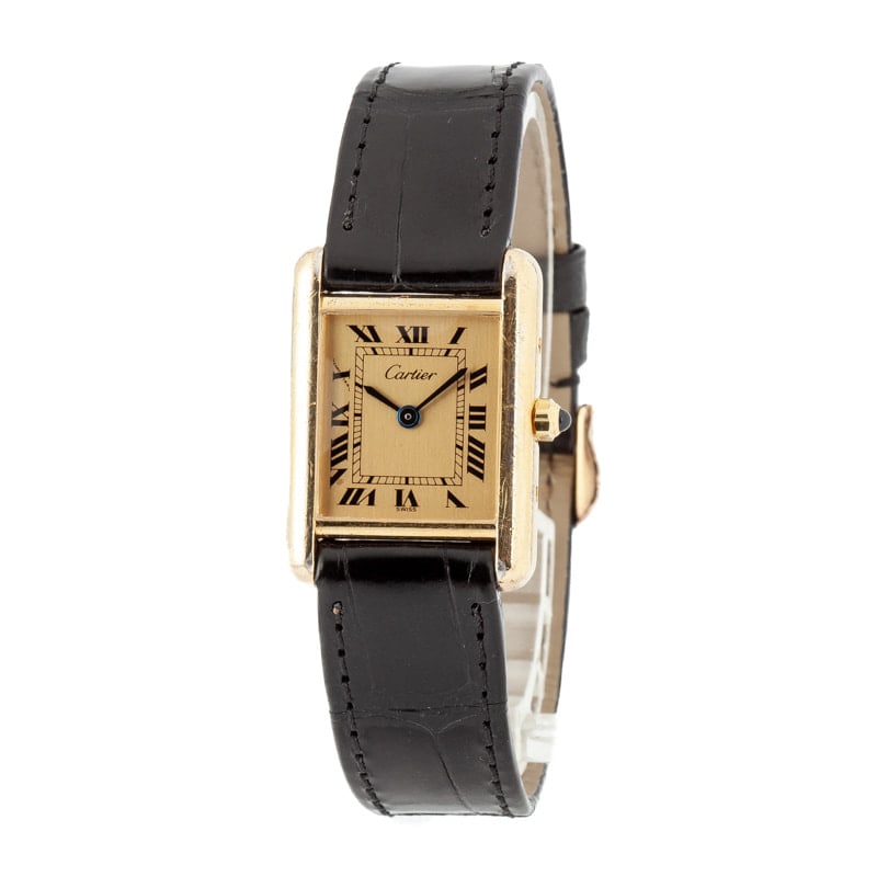 Cartier Tank Champagne Roman Dial