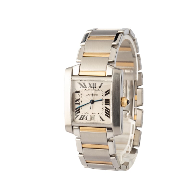 Cartier Tank Francaise Stainless Steel Roman Dial