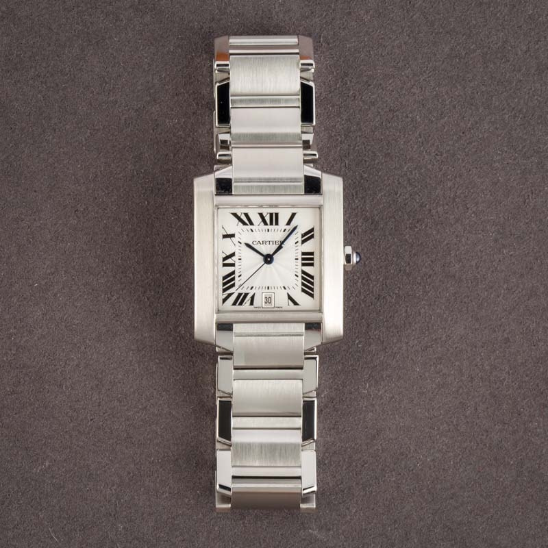 Cartier Tank Francaise White Roman Dial