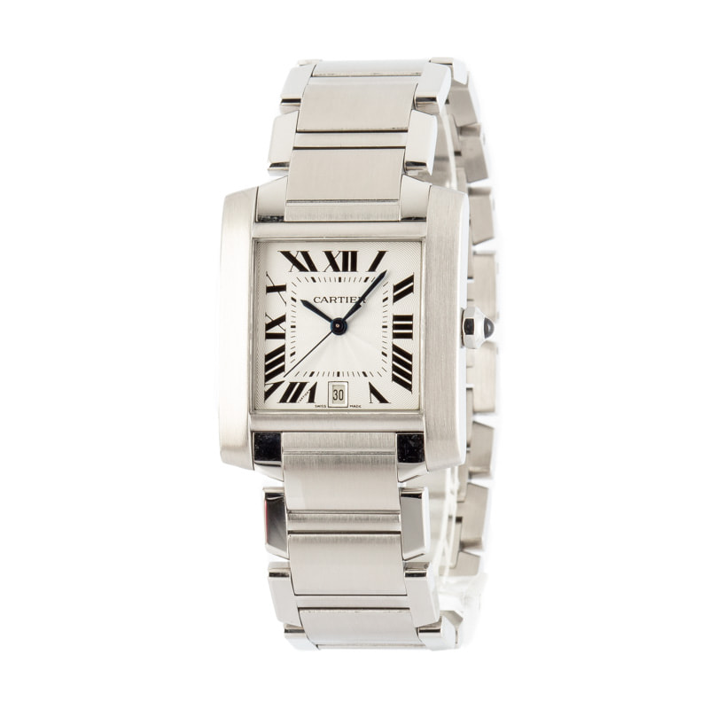 Cartier Tank Francaise White Roman Dial