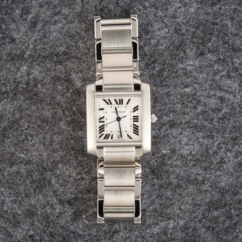 Cartier Tank Francaise White Roman Dial