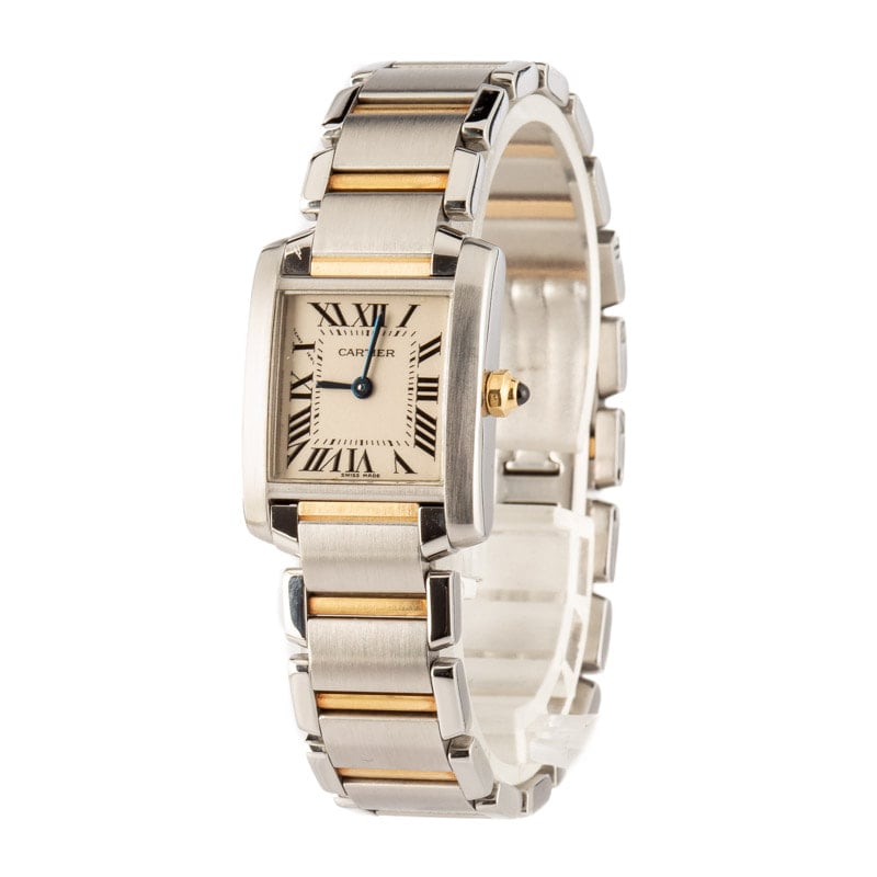 Cartier Tank Francaise W51007Q4 Small Steel & Gold