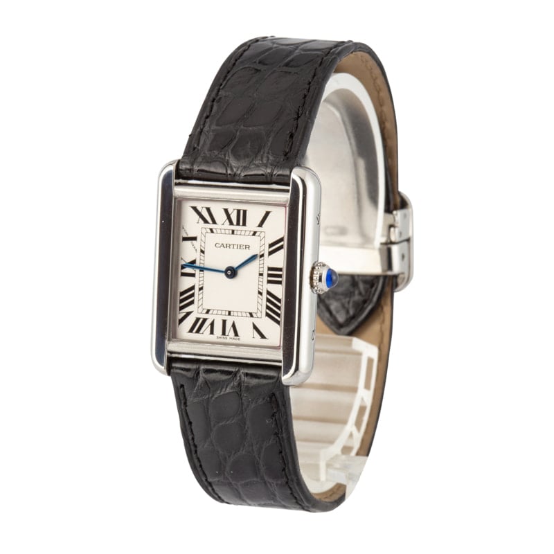 Cartier Tank Solo Steel Silver Roman Dial