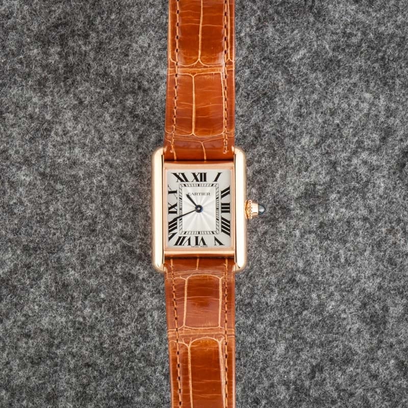 Tank Small Model Louis Cartier Rose Gold