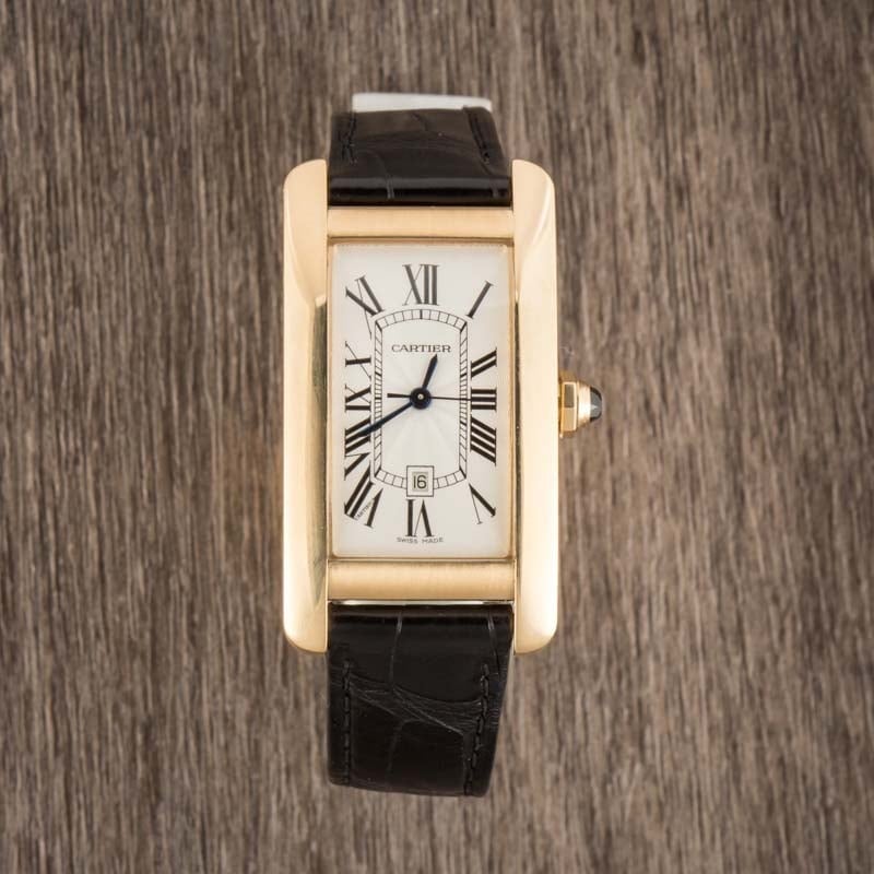 Cartier Tank Americaine 18k Yellow Gold