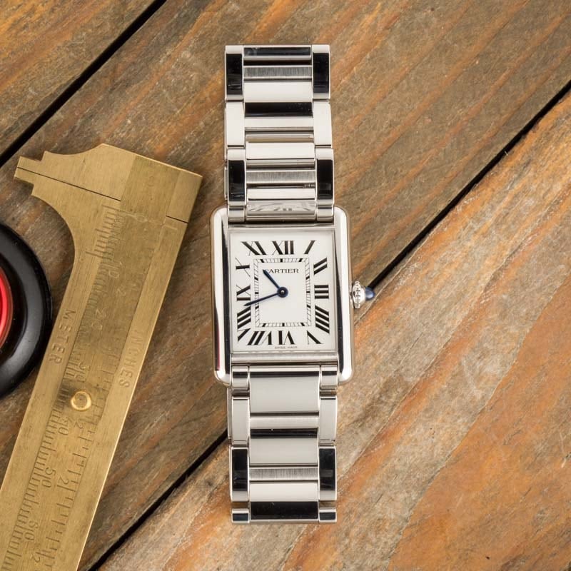 Used Cartier Tank Must Watch Stainless Steel