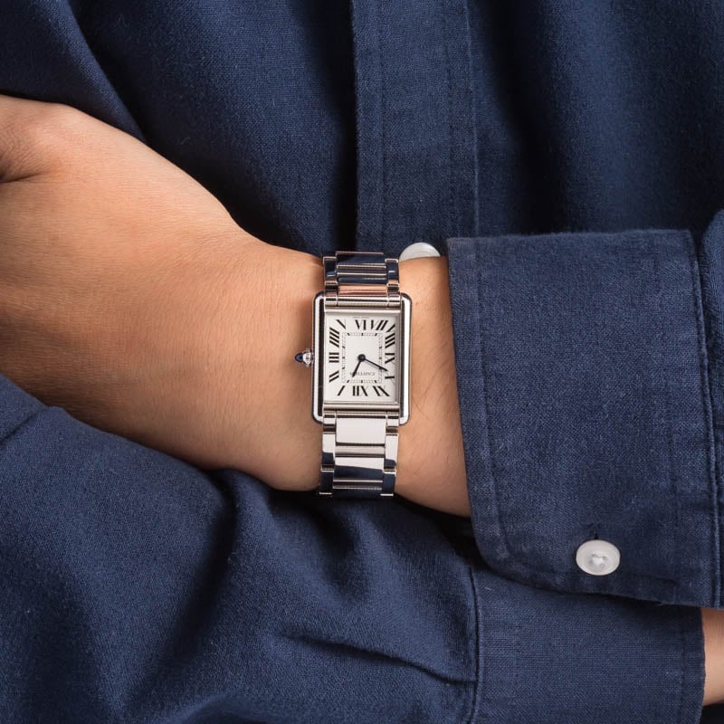 Used Cartier Tank Must Watch Stainless Steel