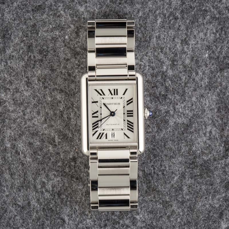 Pre-owned Cartier Tank Must Watch Stainless Steel