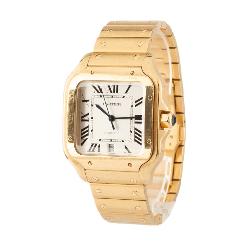 Santos de Cartier Watch 18k Yellow Gold