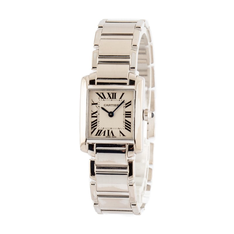 Ladies Cartier Tank Francaise 18k White Gold