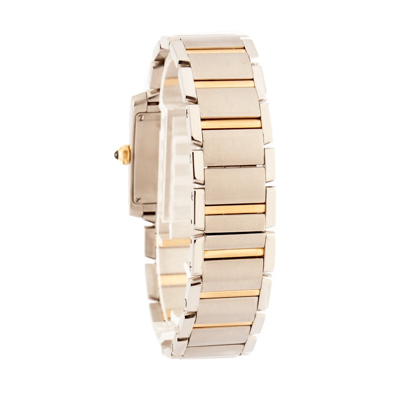 Ladies Cartier Tank Francaise Two Tone Silver Dial