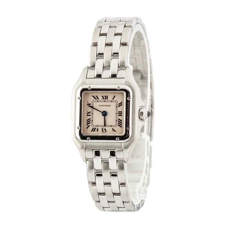 Cartier Panthere Stainless Steel Ivory Dial