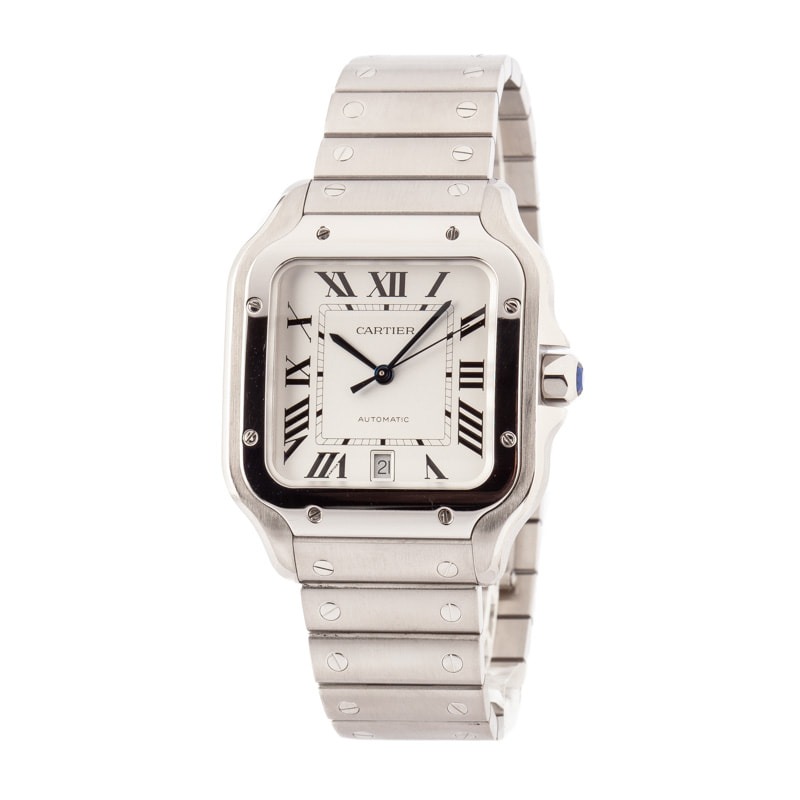 Cartier Santos de Cartier Silver Roman Dial