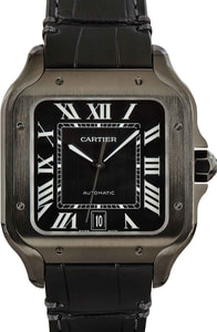 Santos de Cartier Black Roman Dial