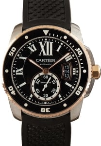 Cartier Caliber De Cartier Diver Steel & Rose Gold