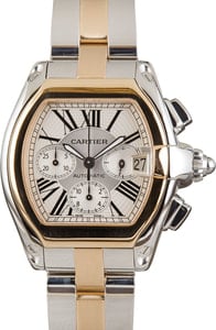 Cartier Roadster W62027Z1 XL Steel & 18k Yellow Gold