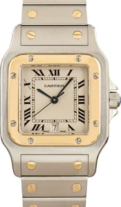 Cartier Santos Galbee 18k Gold & Steel