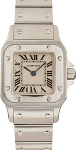 Cartier Santos Silver Roman Dial