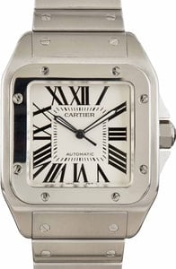 Pre-Owned Cartier Santos 100 Stainless Steel