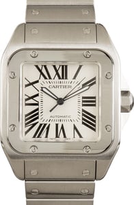 Pre-Owned Cartier Santos 100 Stainless Steel