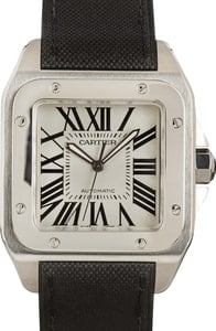 Cartier Santos 100 Silver Dial