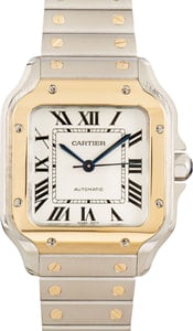 Pre-owned Cartier Santos de Cartier Steel & Gold